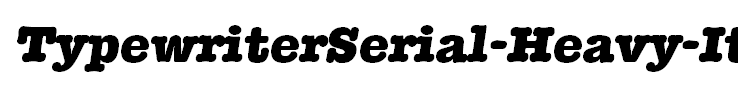 TypewriterSerial-Heavy-Italic
