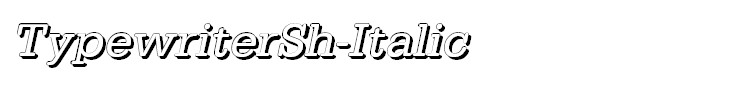 TypewriterSh-Italic