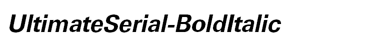 UltimateSerial-BoldItalic