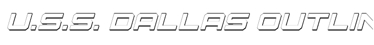 U.S.S. Dallas Outline Italic