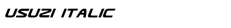 Usuzi Italic