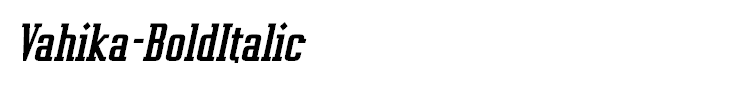 Vahika-BoldItalic