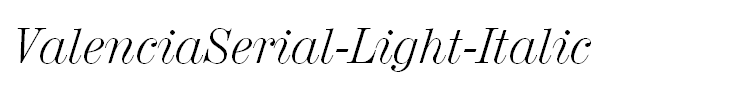 ValenciaSerial-Light-Italic