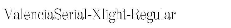 ValenciaSerial-Xlight-Regular