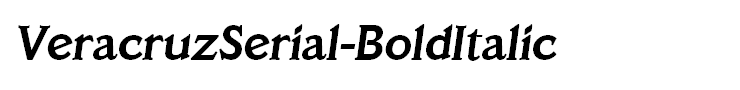 VeracruzSerial-BoldItalic