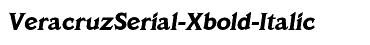 VeracruzSerial-Xbold-Italic