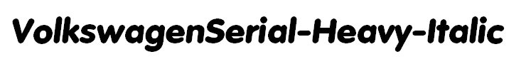 VolkswagenSerial-Heavy-Italic
