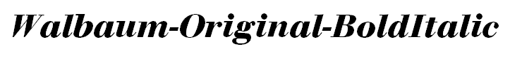 Walbaum-Original-BoldItalic