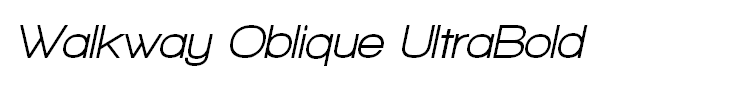 Walkway Oblique UltraBold
