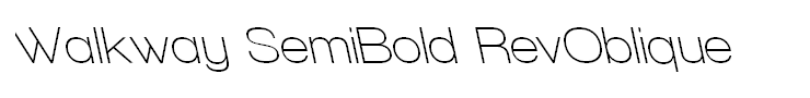 Walkway SemiBold RevOblique