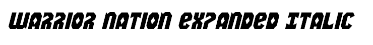 Warrior Nation Expanded Italic