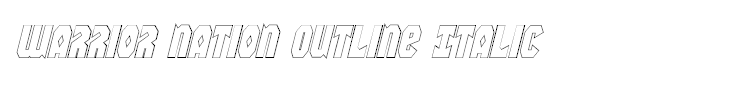 Warrior Nation Outline Italic