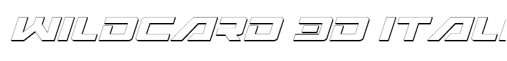 Wildcard 3D Italic