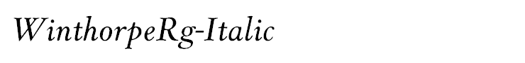 WinthorpeRg-Italic