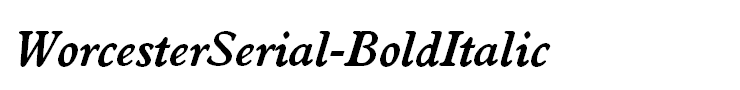 WorcesterSerial-BoldItalic