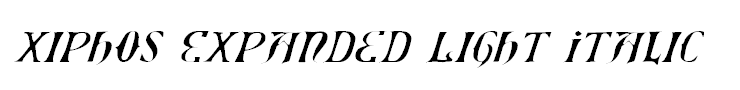 Xiphos Expanded Light Italic