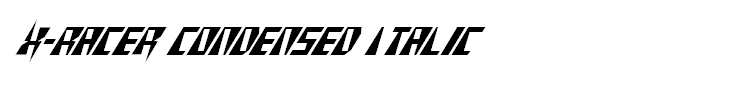 X-Racer Condensed Italic