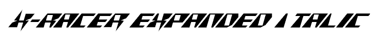 X-Racer Expanded Italic