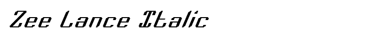 Zee Lance Italic
