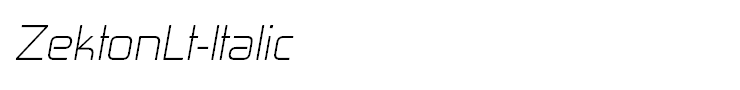 ZektonLt-Italic
