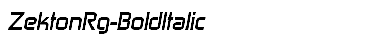 ZektonRg-BoldItalic